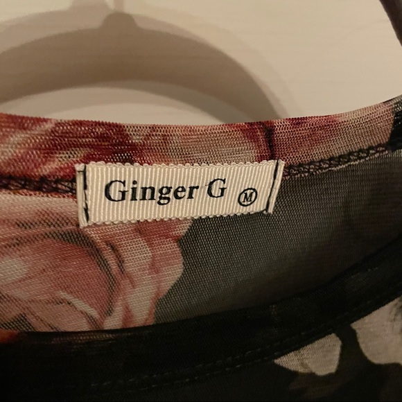 GINGER G - Mesh Floral Top - Picture 2 of 3